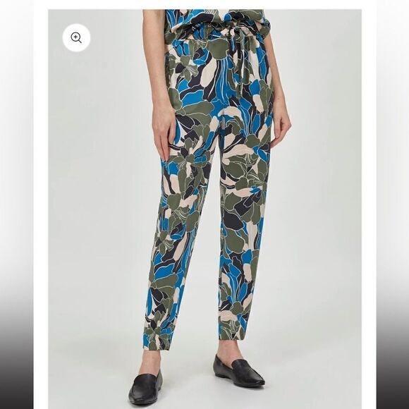Equipment suzette drawstring floral print 100% silk pant💥size M, L, XL, NWT - Picture 10 of 13